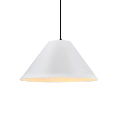 Radiance - Avola 1-Light Pendant - Bisque - Dark Bronze - 15"W x 7.25"H - Replaceable Bulb - Black Cord