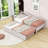 Twin Wooden Upholstered Daybed with Twin Trundle and Slats-1313585341