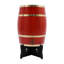Baril de vin en bois de pin de 20 L / 5,28 gallons avec base et robinet, baril de vin de table rétro pour bar à domicile et réception-132063258
