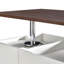 Table de bout réglable avec roulettes, table d'appoint moderne multifonctionnelle avec plateau relevable, plateau tournant à 360 ° et espace de rangement pour le salon, petit espace