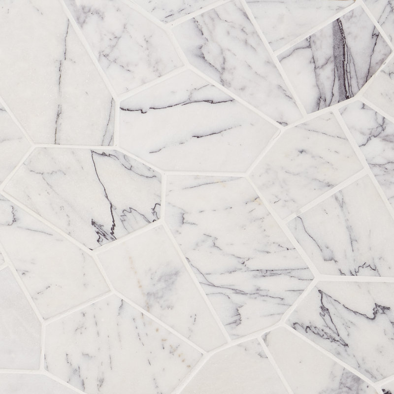 Carreau de mosaïque en pierre naturelle l 11,81 po x L 19,68 po Bond Tile, Lilas
