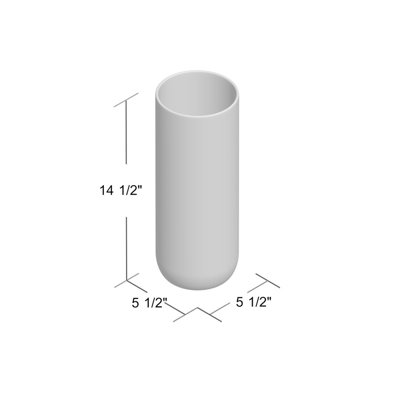Libra Glass Table Vase, 14.5" H x 5.5" W x 5.5" D	