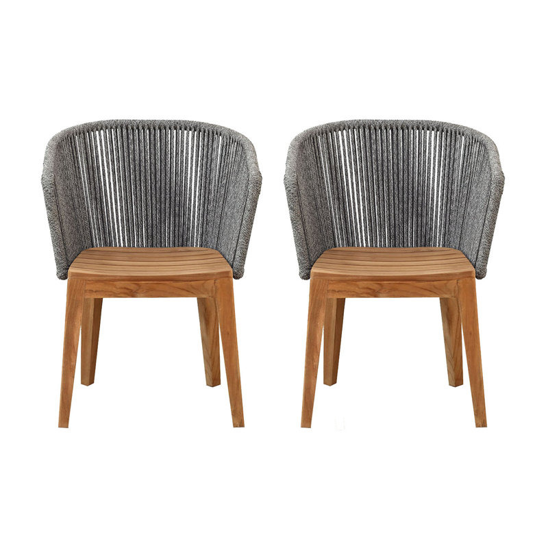 Westlake Outdoor Teak Dining Armchair, Gray