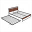 Base de lit plateforme en métal noir profond avec lit gigogne, idéale pour une chambre à coucher, style moderne et polyvalent