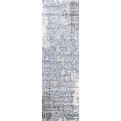 Abstract Blue Area Rug