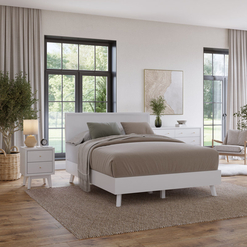 Byron Standard Bed, Queen, Crisp White