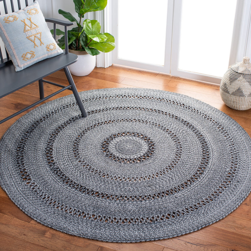 Cape Cod Hand Woven Performance Solid Color Rug, Round 4'