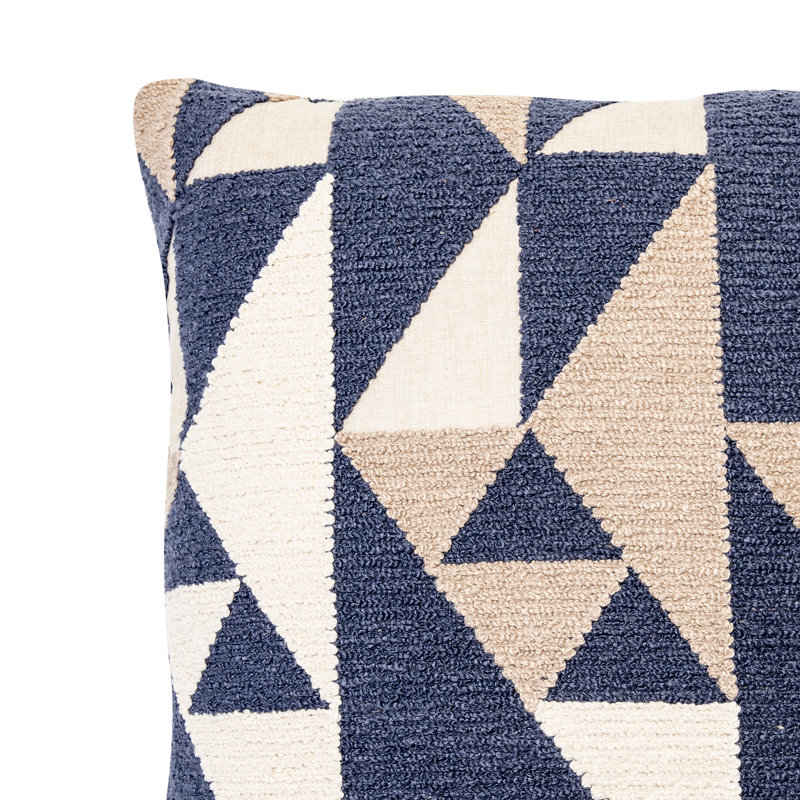Geometric Reversible Throw Pillow, Blue, 14" x 36"