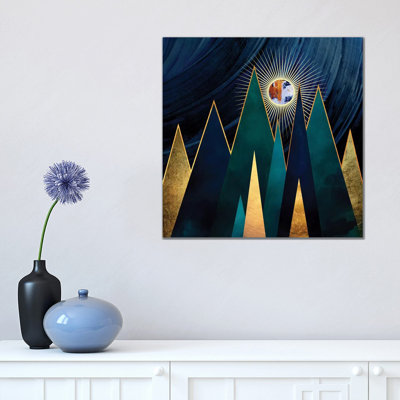 Metallic Peaks 1 Piece Wrapped Canvas Painting