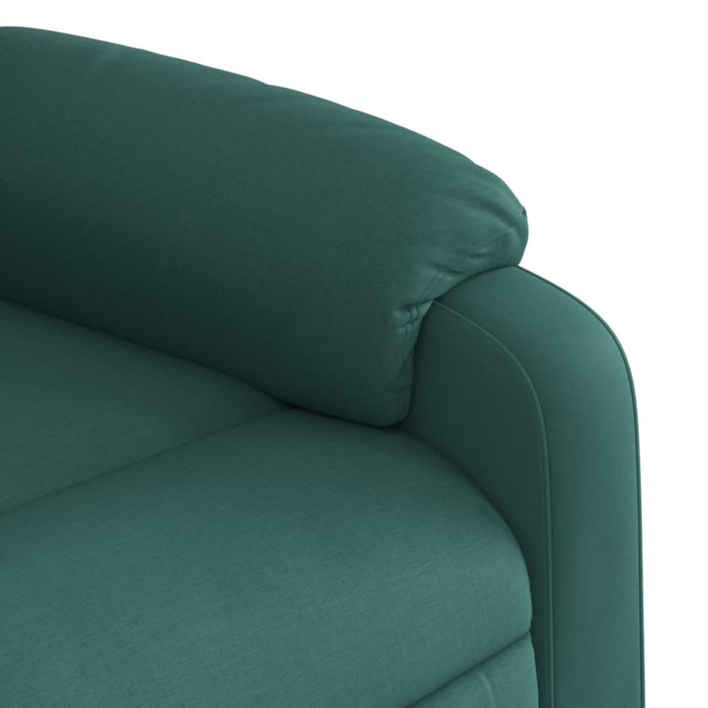 vidaXL Massage Recliner Chair, Adjustable, Dark Gray Polyester, Manual