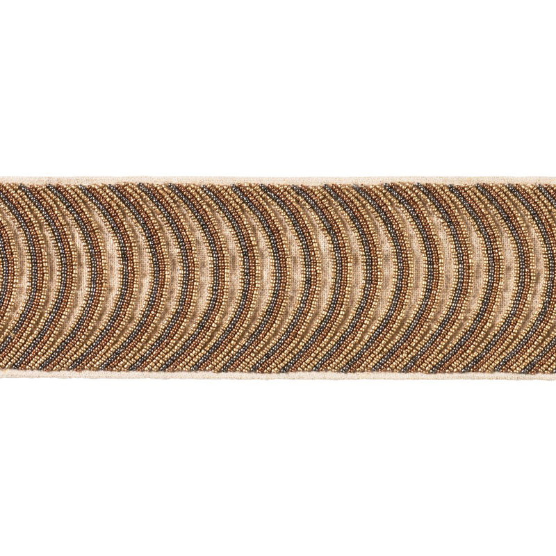 Ziegfeld Hand Beaded Tape Trim, Black