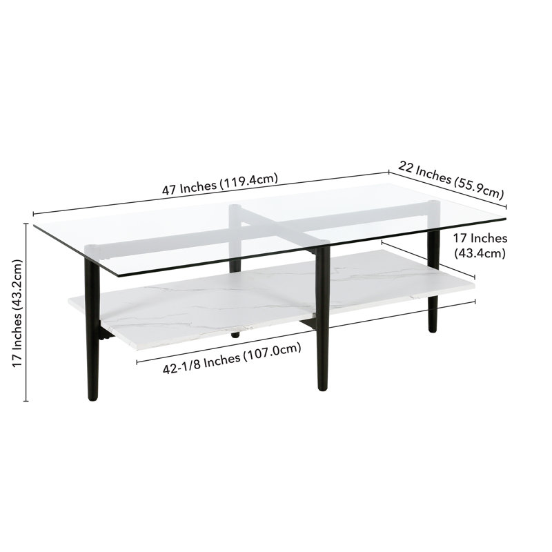 Otto Coffee Table with Storage, Black