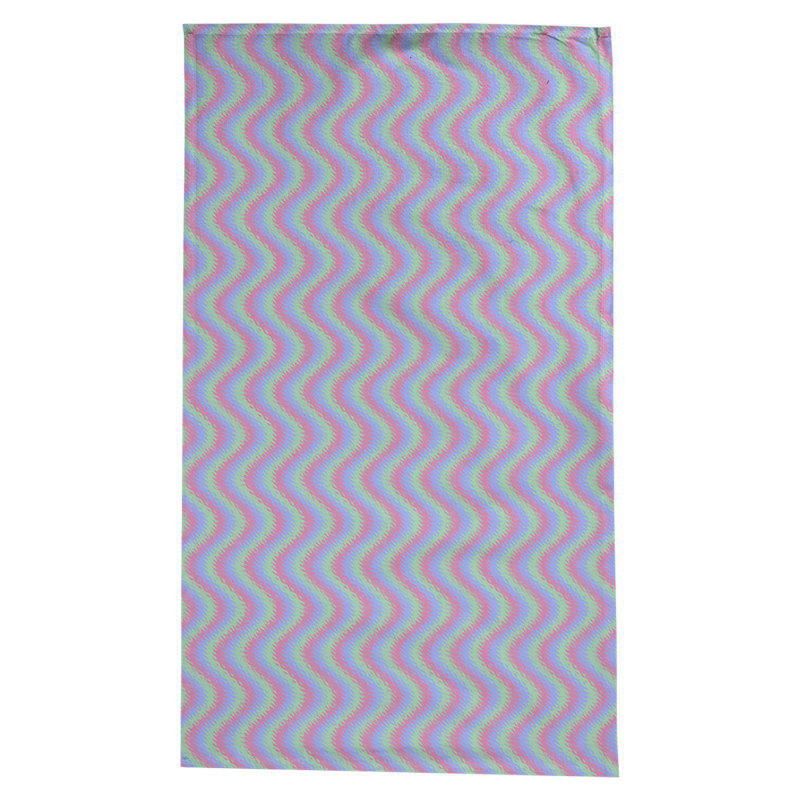 Nappe en coton à chevron 100% avicia, Rose/Vert/Bleu