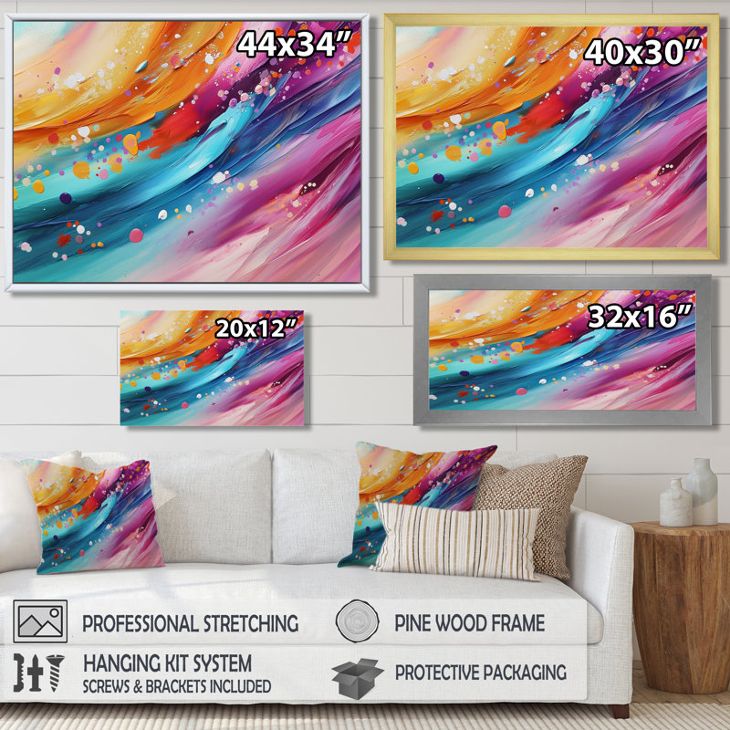 Odesser - Abstract Wall Art, Reproduction encadrée d'une seule photo, H 30 po x l 40 po, Noir, noir, noir, noir