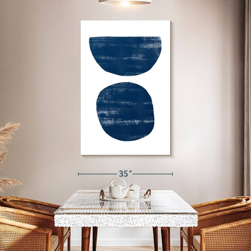Avery Abstraction I - bleu marine, H 39 po x l 26 po
