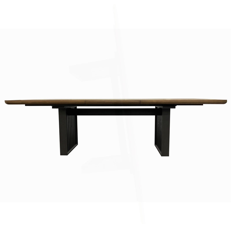 Table à double piédestal au fini latté