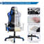 Blue Elephant Adjustable Reclining Faux Leather Swiveling PC & Racing Game Chair-193090874