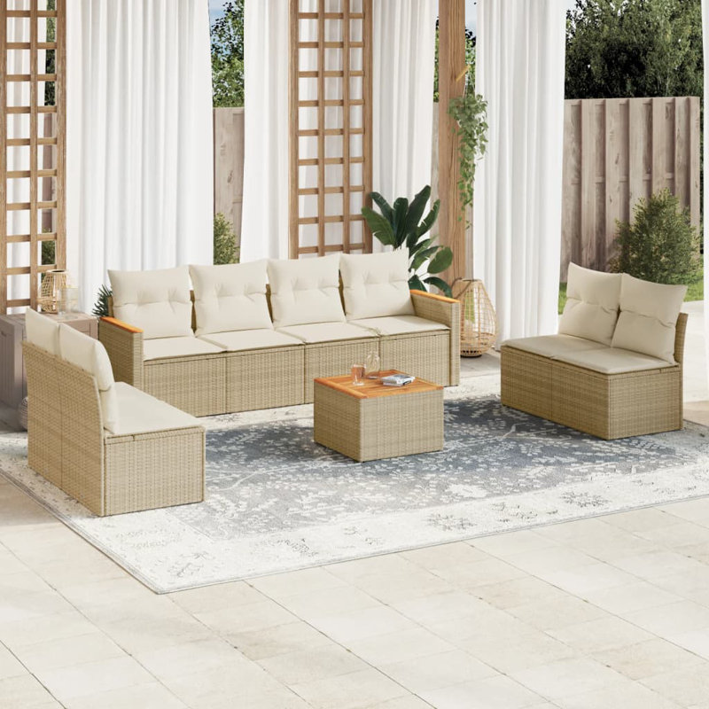  Garden Sofa Set Beige