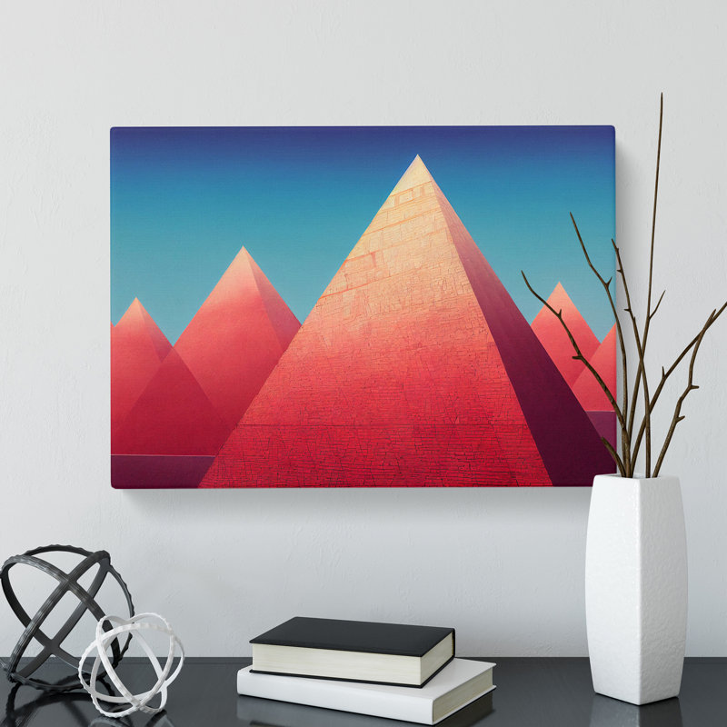 Modern Pyramids Vol.2 Abstract - Wrapped Canvas, 35cm H x 50cm W x 3cm D