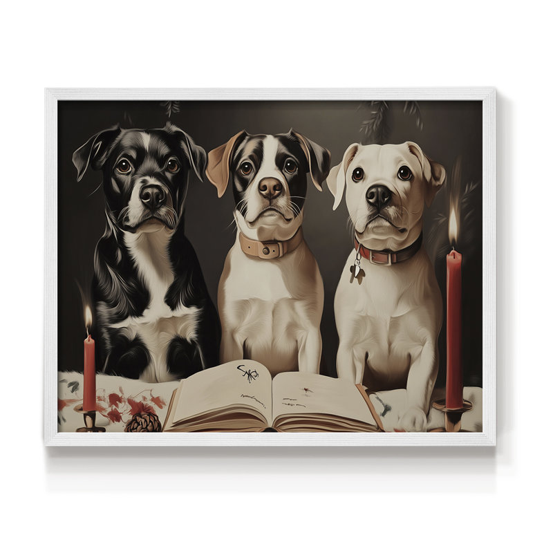 Art de Noël - CML XXXVI - Reproduction encadrée - Restickable, H 16 po x l 20 po, Blanc