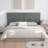 Upholstered Faux Leather Quuen Size Headboard,Sturdy Metal Legs,Tufted Upholstery Design