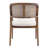 Ansel Mid-Century Modern Rubberwood Dining Chairs with Cane Back and Upholstered Seat-123627868-123627870