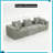 Brown Soft Chenille Modular Deep Seat Sofa 3PC Apartment Friendly Low Profile Sectional-809815621