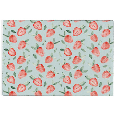 Tapis rectangulaire Caitlynn avec envers antidérapant