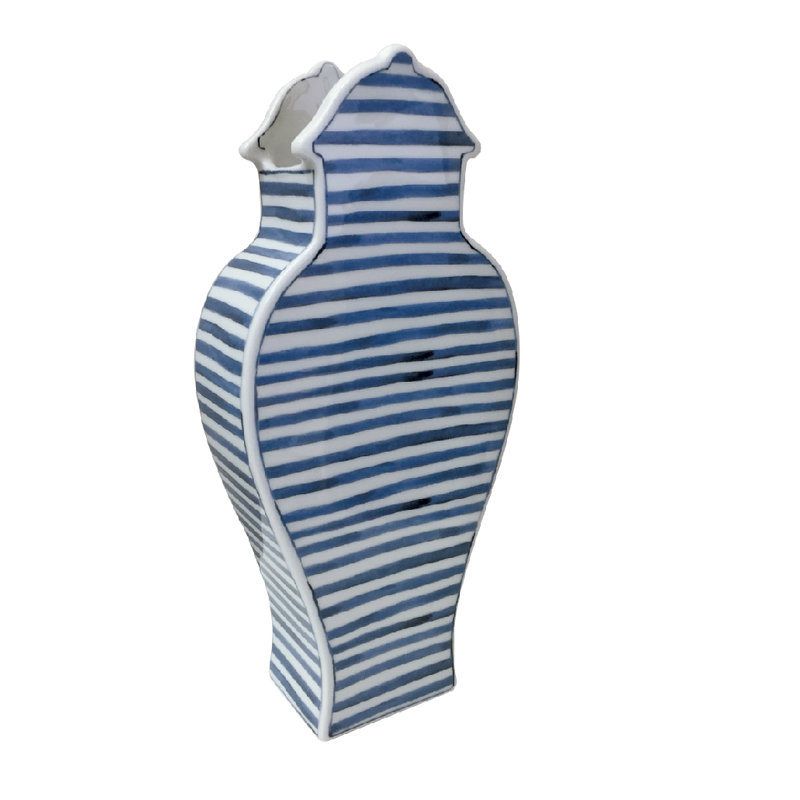 Well Versed Porcelain Table Vase, Blue