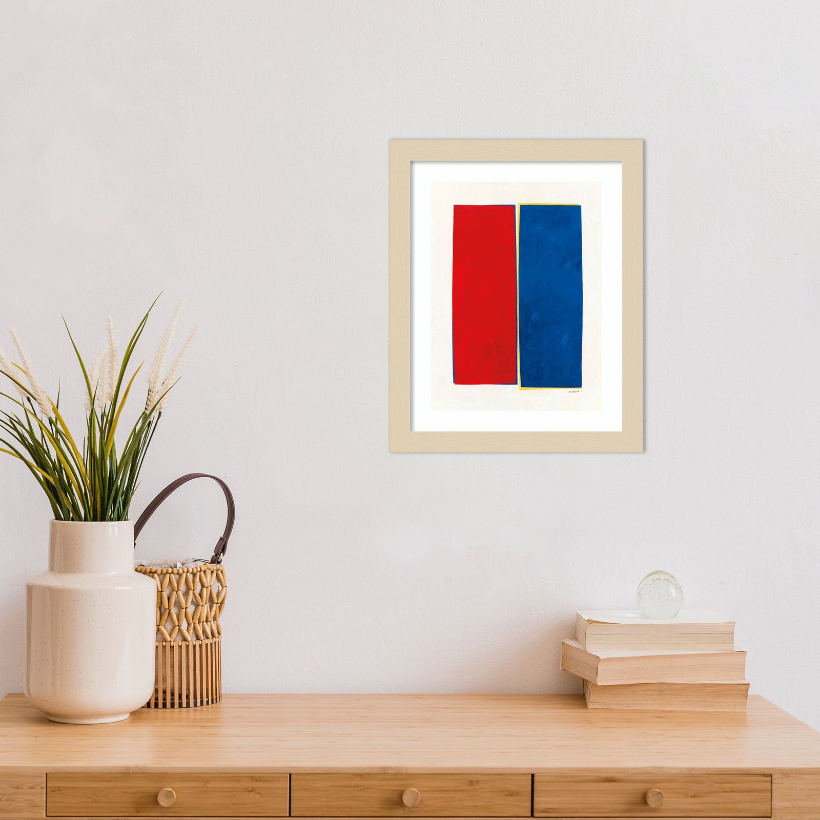 Lealia "Monolithic II" Print, Brown Framed, 13" H x 11" W