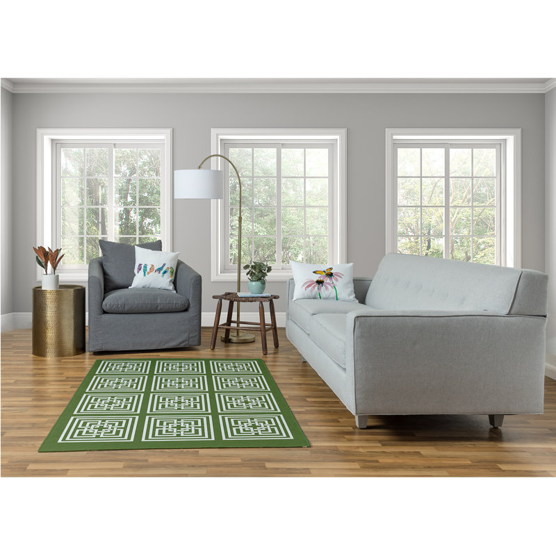 Chenille Geometric Indoor Rug, Rectangle 4' x 6'