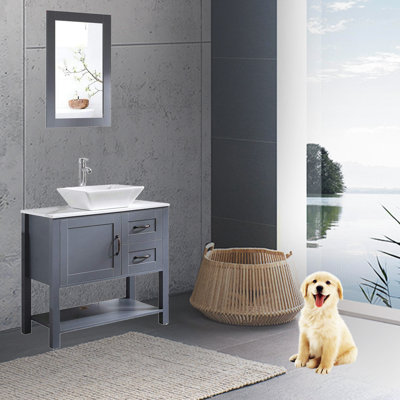 Cavalaire 30'' Single Bathroom Vanity with Top