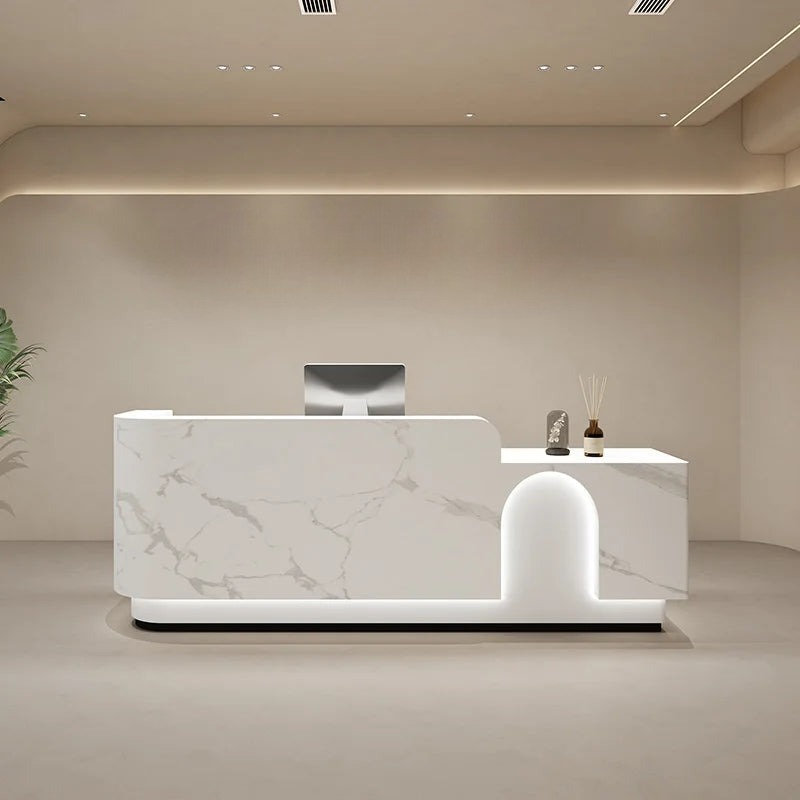 Cleoma L-Shaped Manufactured Wood Reception Desk