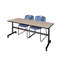 Table de nidification Nickilis, 2 chaises empilables Zeng-32668094-32668101