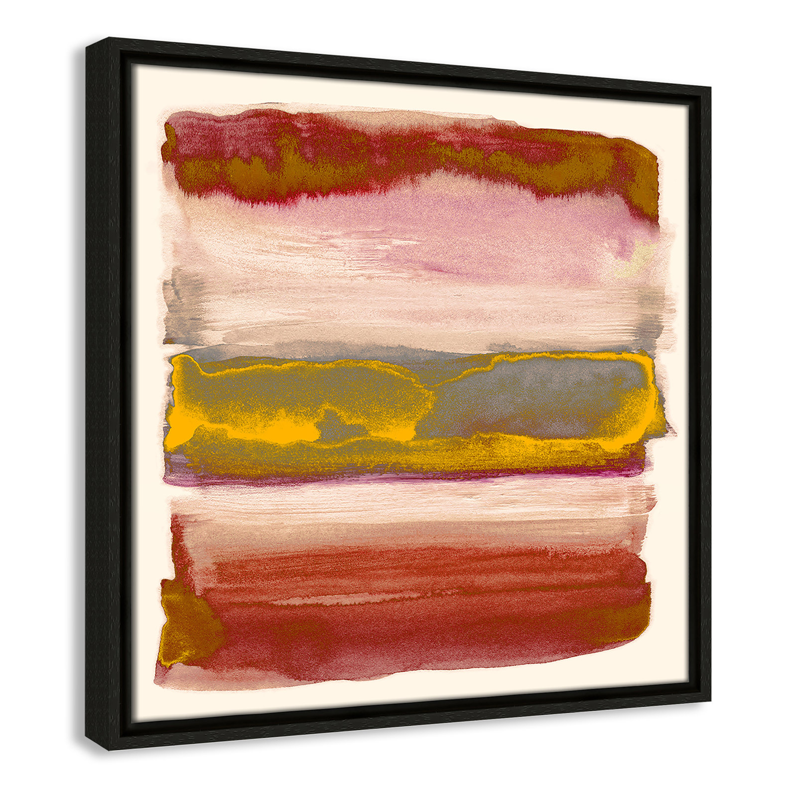 Yellow Sky II Print by Nan, Espresso, 17.5" H x 17.5" W