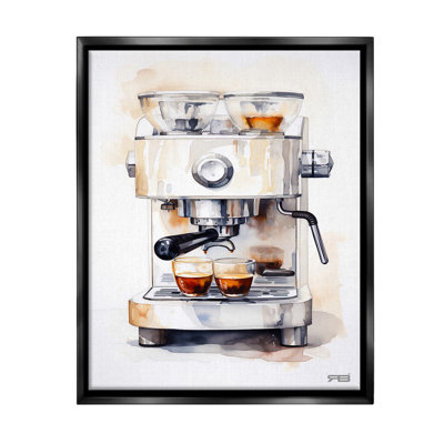 «Modern Espresso Machine Floater Frame» par RB sur toile