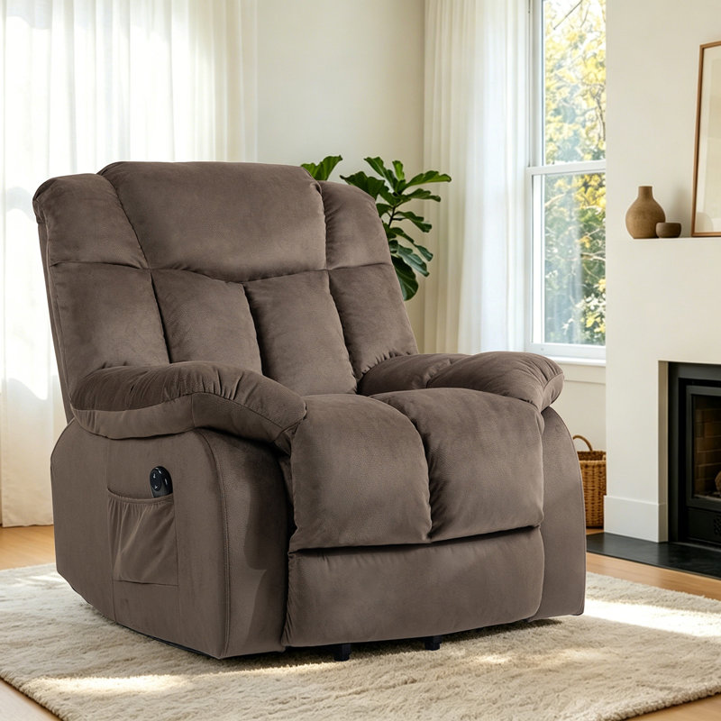 Fauteuil inclinable standard de 38,1 po de largeur, Velours brun