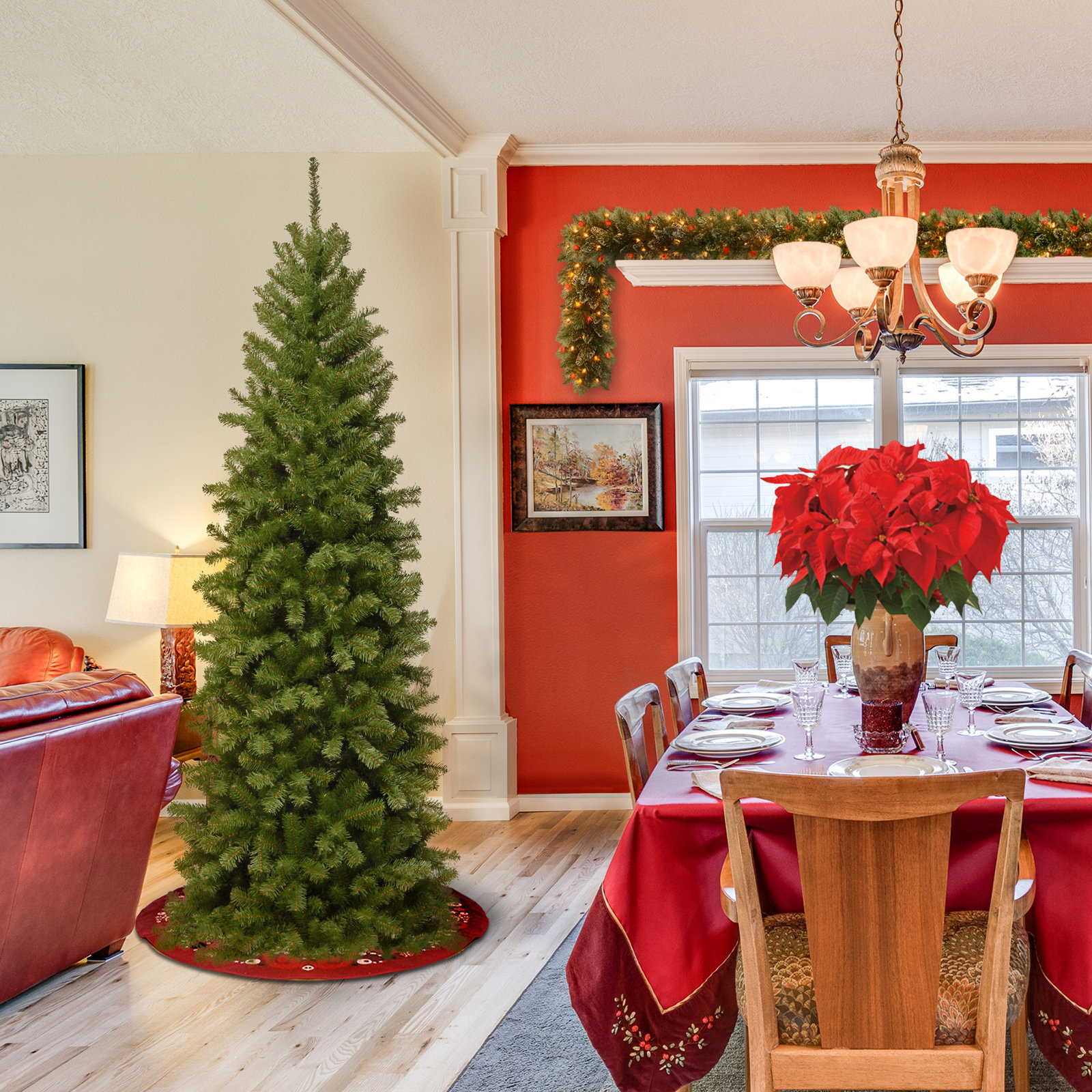 Slim Spruce Christmas Tree, 6'
