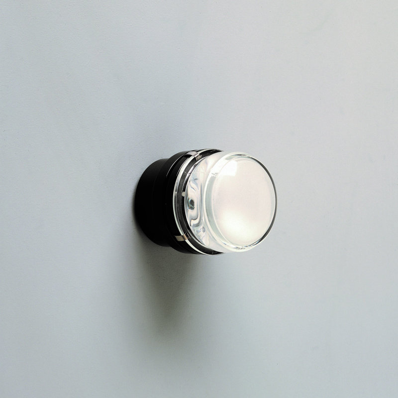 1 - Light Flush Mounted Sconce, Black