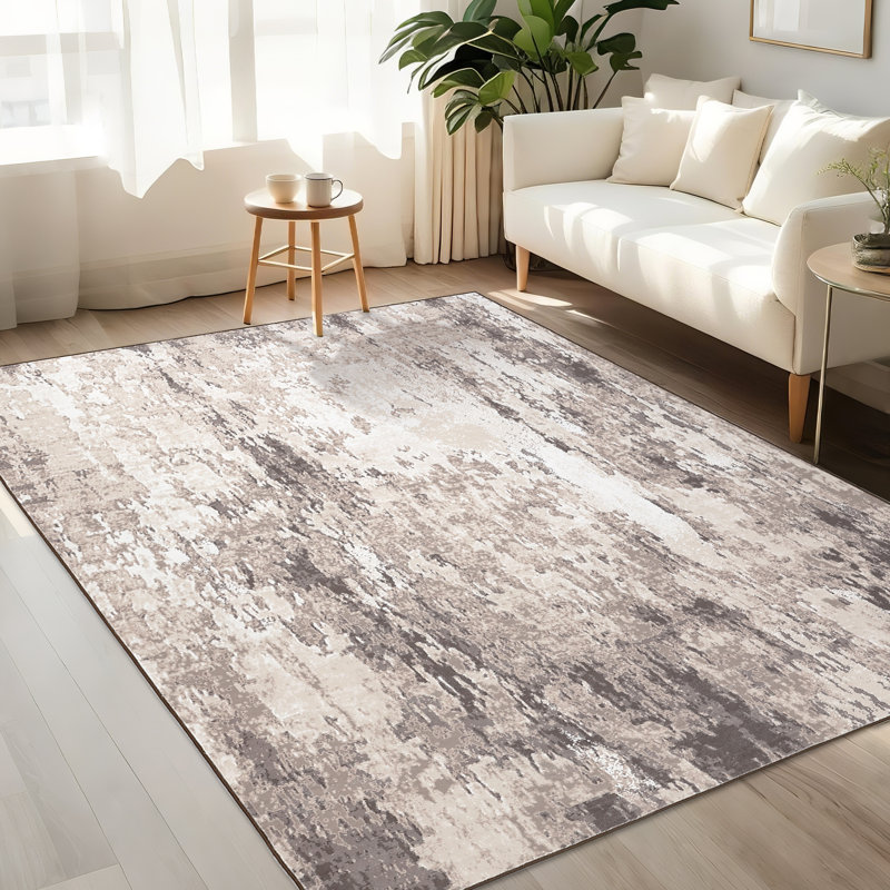 Modern Abstract Machine Washable Rug Stain Resistant Easy Cleaning Indoor Carpet With Non-Slip Backing Low Pile Floor Cover Non Shedding Folding Throw Carpet For Home Decor