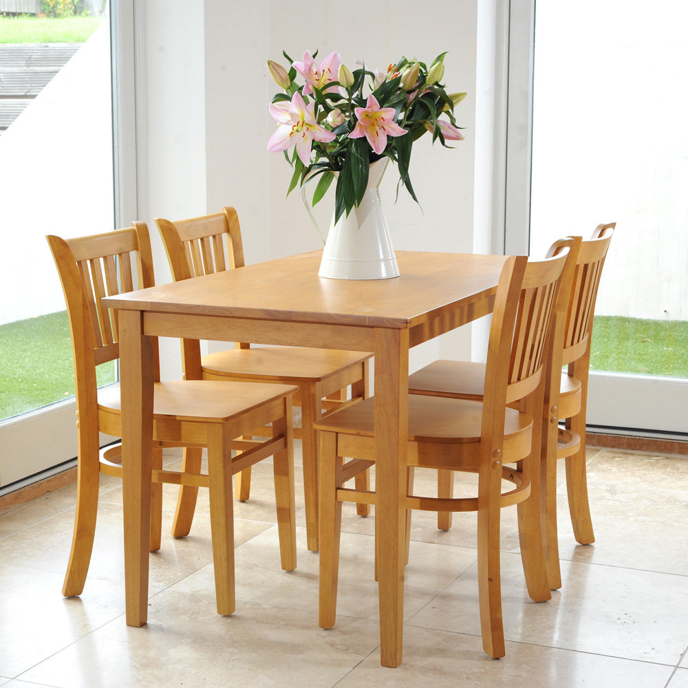 Lipper childrens walnut rectangle clearance table and 4 chairs