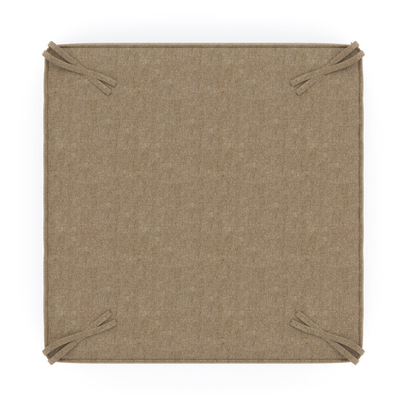 Sunbrella® Outdoor Ottoman Cushion, Spectrum Mushroom Sunbrella® Plainweave