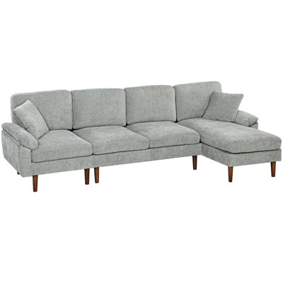 Canapé modulaire avec méridienne interchangeable, gris