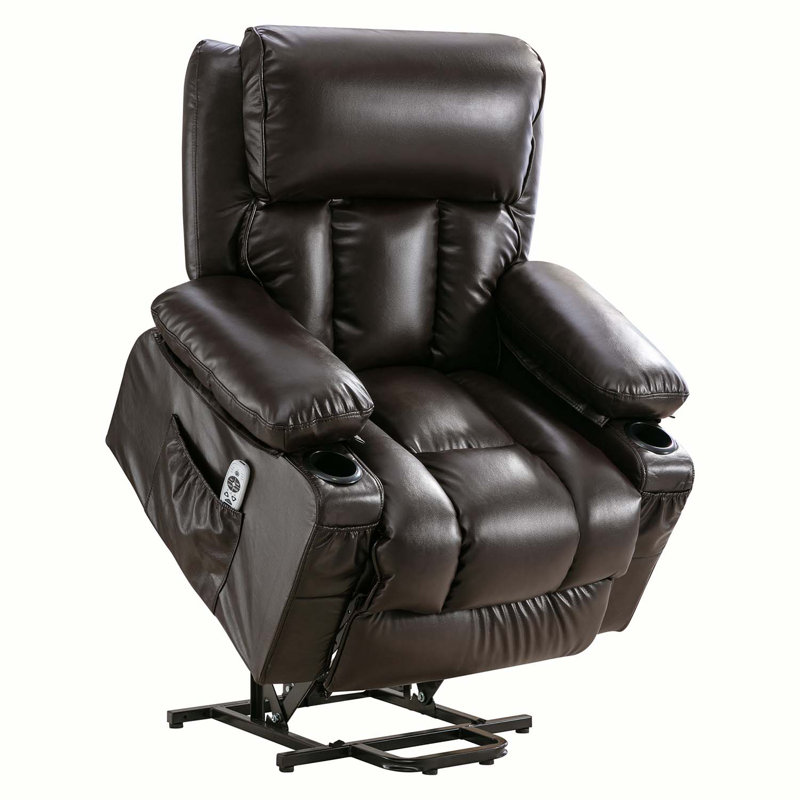 Fauteuils inclinables, Cuir brun