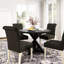 5 salles à manger: table ronde et 4 chaises élégantes-1128868074