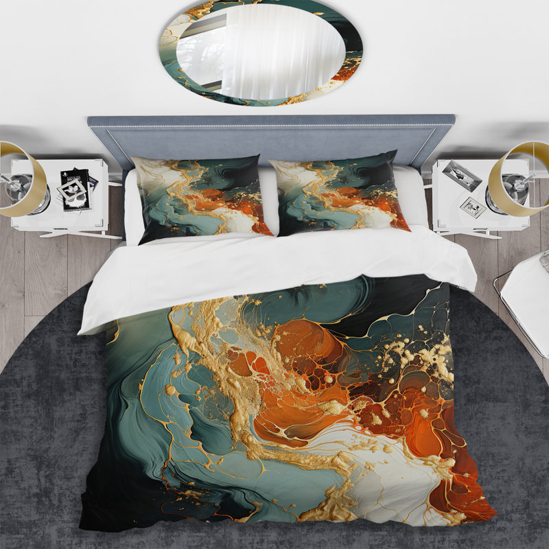 Ensemble de housse de couette White White, Housse de couette pour très grand lit et 2 très 