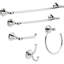 Cassidy Wall Mount Single Post Toilet Paper Holder Bath Hardware Accessory in Polished Chrome-9741965