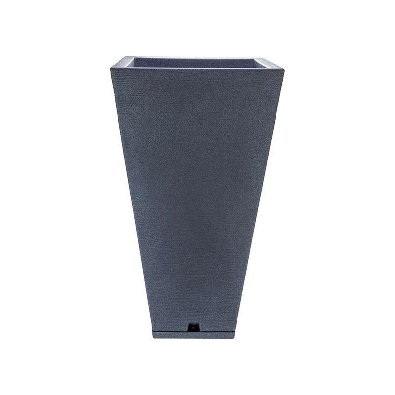 Zurique Pot Planter, 29.13" H x 16.14" W x 16.14" D, Dark Gray