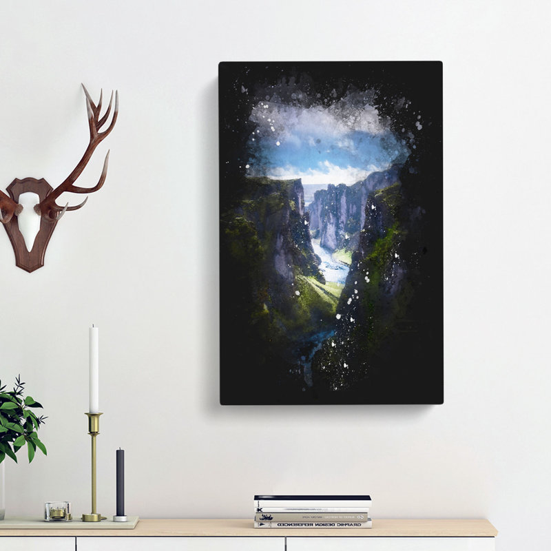 Cliffs of Iceland - Wrapped Canvas, 76cm H x 50cm W x 3cm D