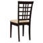 Ensemble de 2 chaises d'appoint à dossier en treillis